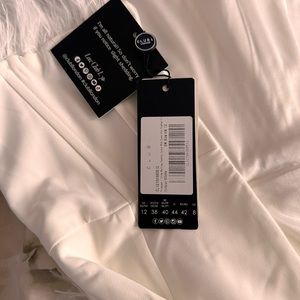 White CLUBL Dress with Feathers *NEVER WORN WITH TAGS*